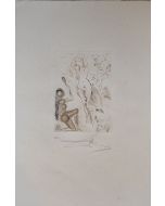 Salvador Dali, Blanchefleur, colour engraving from Le Decameron, 45x31 cm, 1972 