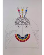 Luciano Consigli, Uomo, colore, ambiente, litografia a colori, 50x70 cm