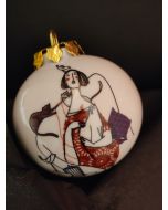 Federica Porro, L'amicizia, pallina di Natale in porcellana, h 7,5 cm