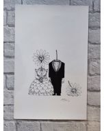 Loris Dogana, Wedding party, ink on paper, 25x35 cm