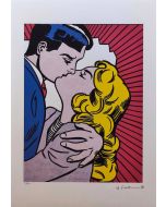 Roy Lichtenstein, Kiss, lithograph on Arches France paper, 56.5x38 cm