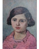 Giovanni Malesci, Testa di Anna, olio su tavola, 26x36 cm, 1925