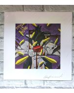 David Sommariva, Titti is gone (viola), stampa su carta, 30x30 cm