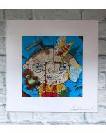 David Sommariva, Stewie, stampa su carta, 30x30 cm