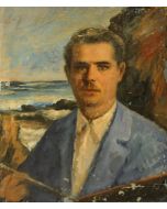 Giovanni Malesci, Autoritratto, olio su tavola, 58x49 cm, 1925