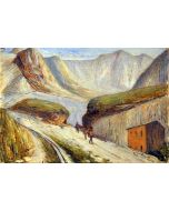 Giovanni Malesci, Apuan Alps, Oil on canvas, 48x35 cm, 1950