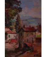 Antonio Sbrana, Nugola, olio su tavola, 30x20 cm