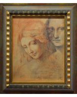 Giancarlo Prandelli, La Gioconda e la Scapiliata, matita e sanguigna su cartoncino 23.5x18.5cm