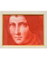 Giancarlo Prandelli, La Belle Ferroniere, matita a sanguigna su cartoncino 18x24cm