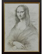 Giancarlo Prandelli, Tribute to Mona Lisa, Pencil on Cardboard, 33x23.5cm (D146)