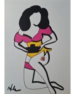 Marco Lodola, Pin Up, acrilico e smalto su tela, 70x50 cm 