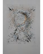 Salvador Dalì, Testa d'angelo, acquaforte acquatinta, 76x56 cm