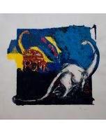 Mario Schifano, Innocenza figurata, serigrafia su carta, 100x100 cm