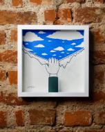 Loris Dogana, Revelations, grafica in vitro, 27x27x6 cm (con cornice)