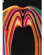 Alberto Burri, Trittico B: 2, color silkscreen, 43x35 cm, 1973-1976