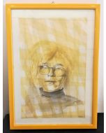 Oscar Morosini, Tribute to Andy Warhol, watercolor, 26x36 cm (with frame)