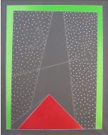 Franco Angeli, Geometrie, smalti su tela, 100x80 cm, 1986