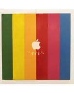 Alessandro D'Aquila, Apple, smalto su tela, 100x100 cm