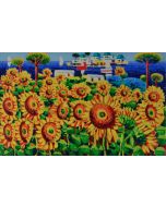 Athos Faccincani, Sunflowers, screen printing, 70x100 cm