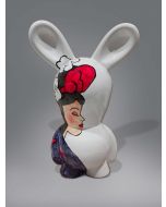 Paolo Pastorino, Osvaldo Snow White, ceramic hand-painted ceramic,  h 46 cm