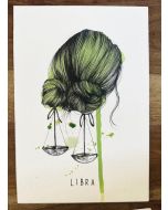 Sara Paglia, Bilancia, inchiostro e acquarello su carta, 15,5x23 cm 