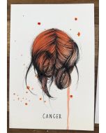 Sara Paglia, Cancro, inchiostro e acquarello su carta, 15,5x23 cm 