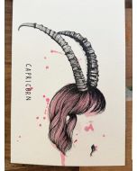 Sara Paglia, Capricorn, ink and watercolour on paper, 15.5x23 cm 