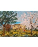 Michele Cascella, Spring in Ortona, screen printing a.p., 87x65 cm