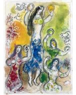 Marc Chagall, La danza di Myriam, Litografia colorata, 22x30 cm