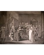 William Hogarth, The denunciation, etching, 48x63 cm