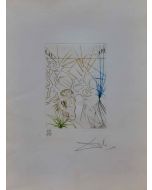 Salvador Dalì, Le allegre comari di Windsor  tratto da Much Ado about Shakespeare II, acquaforte a colori, 46x29 cm, 1970