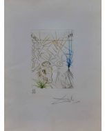 Salvador Dalì, The Merry Wives of Windsor from Much Ado about Shakespeare II, drypoint etching with color, 46x29 cm, 1970 