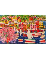 Athos Faccincani, Portofino, screen printing, 70x100 cm