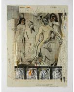 Enrico Pambianchi, Tra le mie donne, tecnica mista su tavola, 40x51,5 cm 