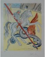 Salvador Dalì, The lance of chivalry, litografia, 74x60 cm, 1978/79