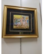 Salvador Dalì, La Tentazione,  bassorilievo, 47x51 cm (cornice compresa)