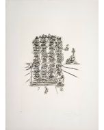 Salvador Dalì, Genesi, da la serie Le Arti, seri-litografia, 70x50 cm