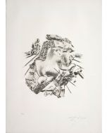 Salvador Dalì, La Scultura, da la serie Le Arti, seri-litografia, 70x50 cm