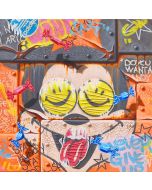 David Sommariva, Wanna Candy?, acrilico su tavola, 60x60 cm