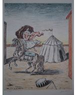  Giorgio De Chirico, Horse rider, color litography, 70x50 cm, 1969