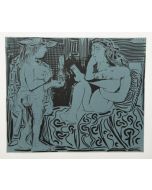 Pablo Picasso, Deux Femmes, Linoleografia, 27x32,5 cm