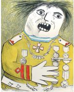 Enrico Baj, Le Comte de Guébriant, litografia, 56x45 cm, 1965