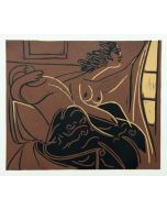 Pablo Picasso, Femmes regardant par la fenetre, Linocut, 27x32,5 cm