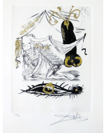 Salvador Dalì, Fleurs d'Art tratto da Les Amours Jaunes, incisione a puntasecca, 39,5x29 cm