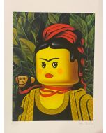 Stefano Bolcato, Monkey and ribbon- Frida Kahlo,  Fine art graphics, 30x37 cm