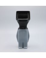 Fè, My Selfie. Homo Monitor (black - grey),  scultura in 3d verniciata a mano, h 23 cm
