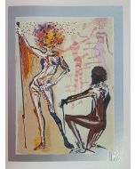 Salvador Dalì, The Fashion Maker, silkscreen print on plate, 30x40 cm, 1981