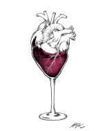 Loris Dogana, Heart of glass, acrilico e marker su tavola, 100x80 cm