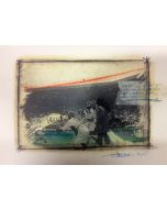 Enrico Pambianchi, Untitled, disegno e collage su carta, 25x36 cm, 2016
