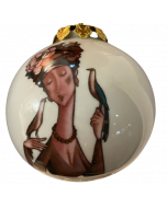 Federica Porro, Viva la vida, porcelain Christmas ball, h 7,5 cm